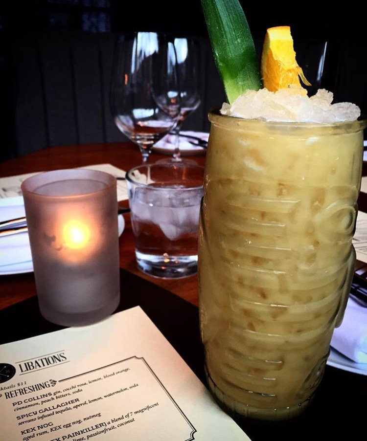 Try a tropical libation created by our beverage director, Tuttle! The KEX pain killer is one of our favorites!