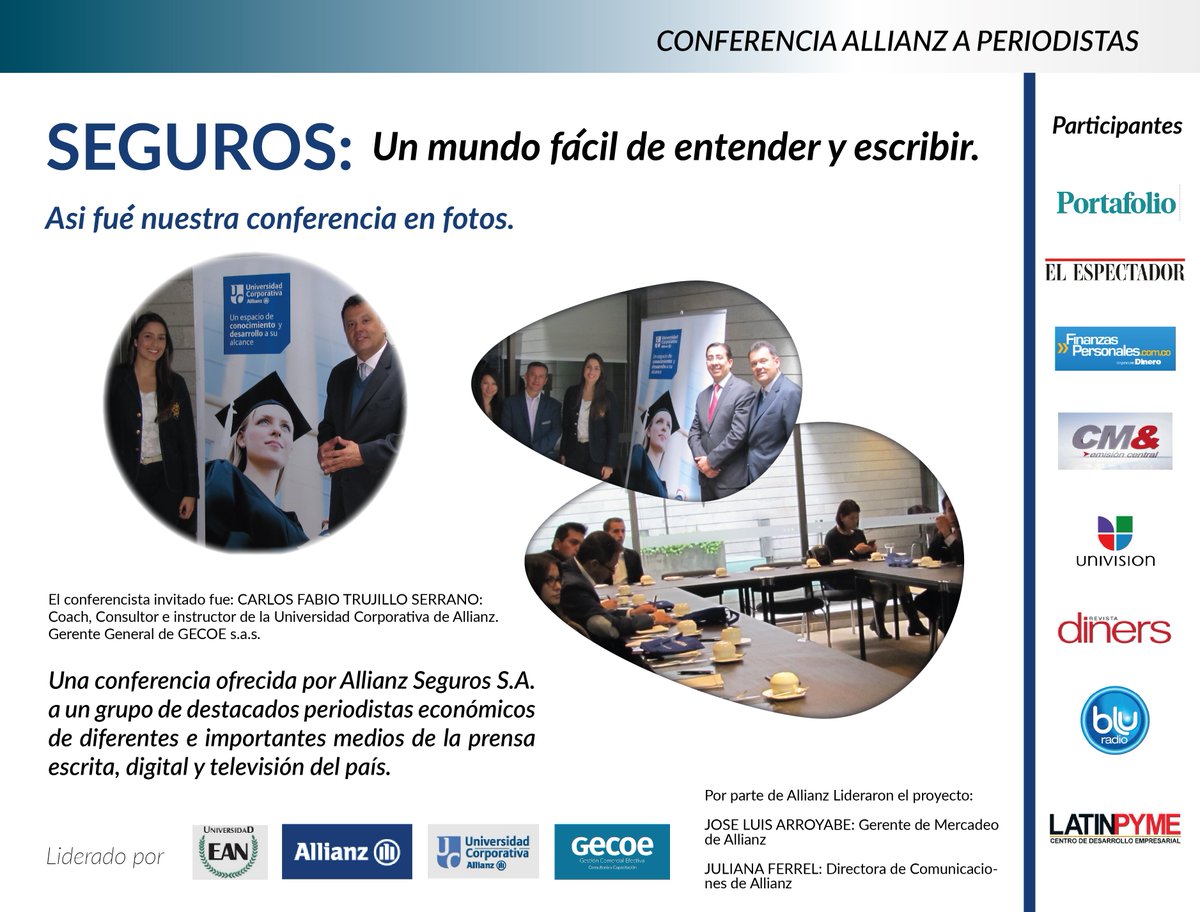 GecoeSAS's tweet photo. @AllianzCol #periodistas fué un gusto estar con ustedes hoy #Gecoe https://t.co/9BoIMsRlwZ