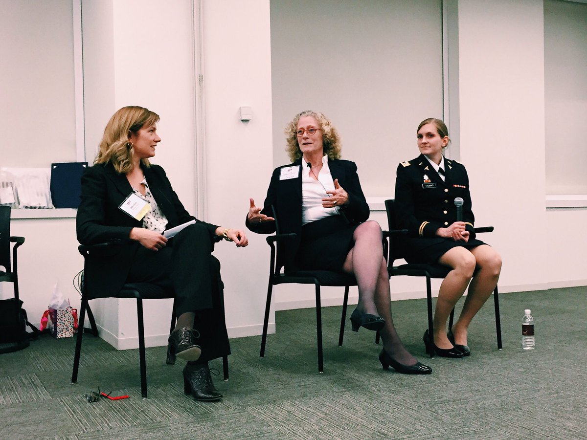 GirlsInTech_WIT's tweet photo. Learning about collaboration and innovation from our panelists, Jean Orr and Dr. Connie Thomas #GITTalks #GITVA https://t.co/rKMelvbOUx