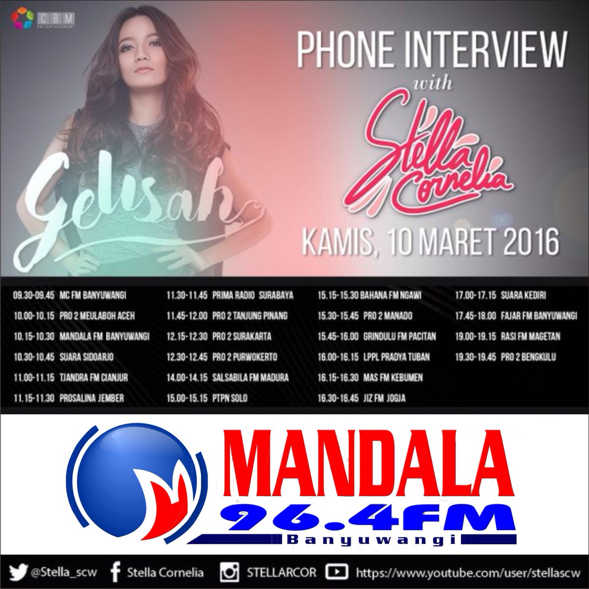 Mandala964FM's tweet photo. #NOW @anggieamanda9 #LivePhoner w/ @stella_scw di #Musikisme @CBM_Entertain https://t.co/irFTyPsOAe