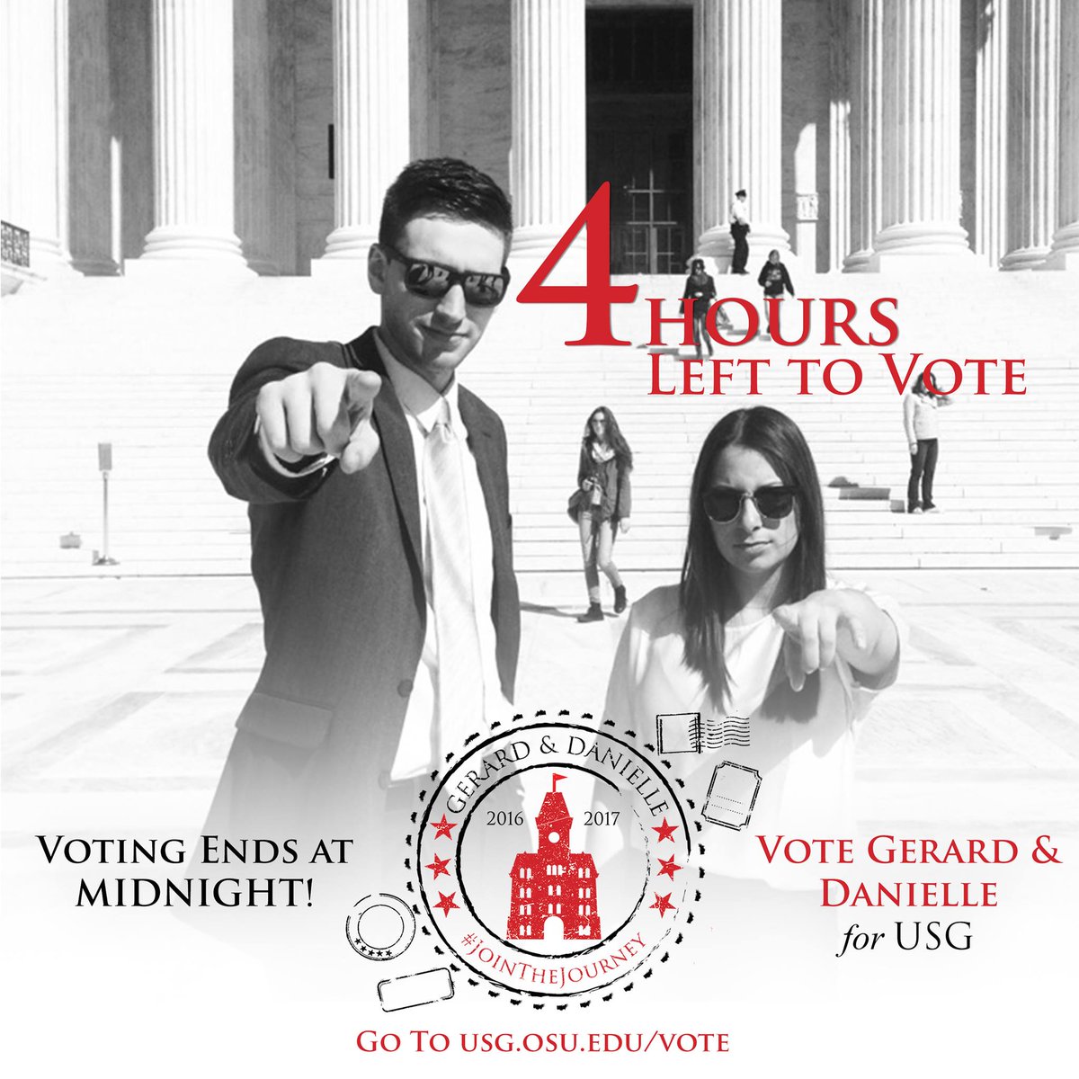 voteGDosu's tweet photo. Only 4 hours left to #JoinTheJourney before polls close! Make sure to cast your vote! https://t.co/1cnXznkvL3 https://t.co/MWVlkRypPR