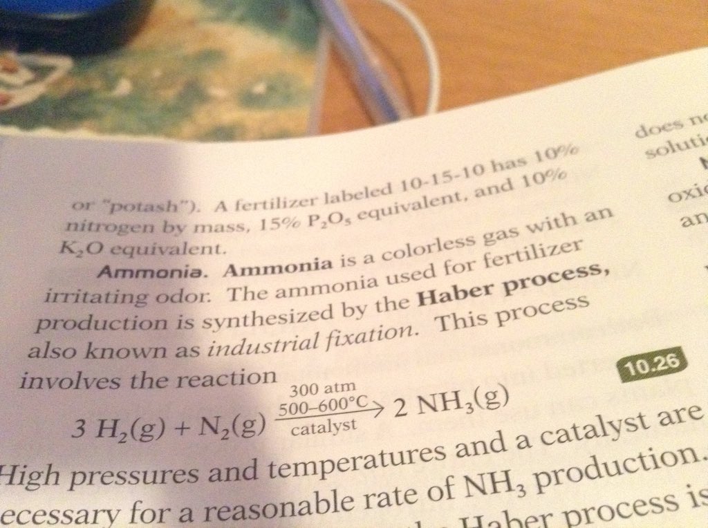 TanyaSoucy's tweet photo. @ToddHaberkorn looking through my chem text to find... #Haberprocess https://t.co/wqrGx0yvxW