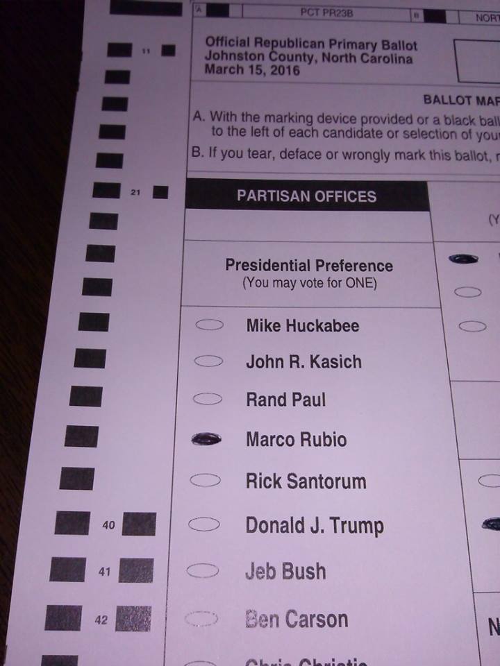 mami2jcn's tweet photo. @marcorubio  @TeamMarcoNC My husband and I voted yesterday for Marco!  And so did 2 of my husband's coworkers. https://t.co/A4QqAwC2zw