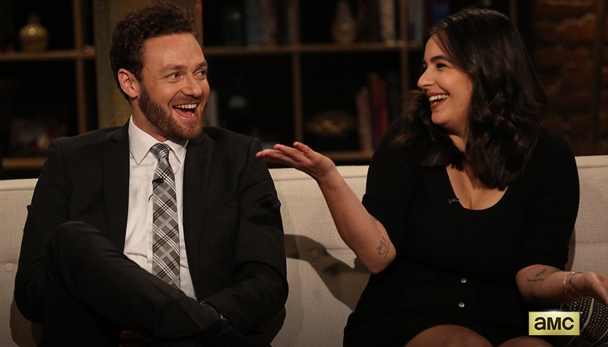 AMC_TV's tweet photo. .@AlannaMasterson and @RossMarquand talked #TWD action on Sunday’s #TalkingDead. Watch now: https://t.co/kmWr8nD3TB https://t.co/rwOjbJpBiJ
