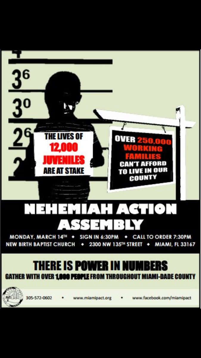 PACTMiami's tweet photo. Join #MiamiPACT at our #NehemiahAction next Monday! #Justice is coming to #MiamiDade. https://t.co/iVfNxD5mLF