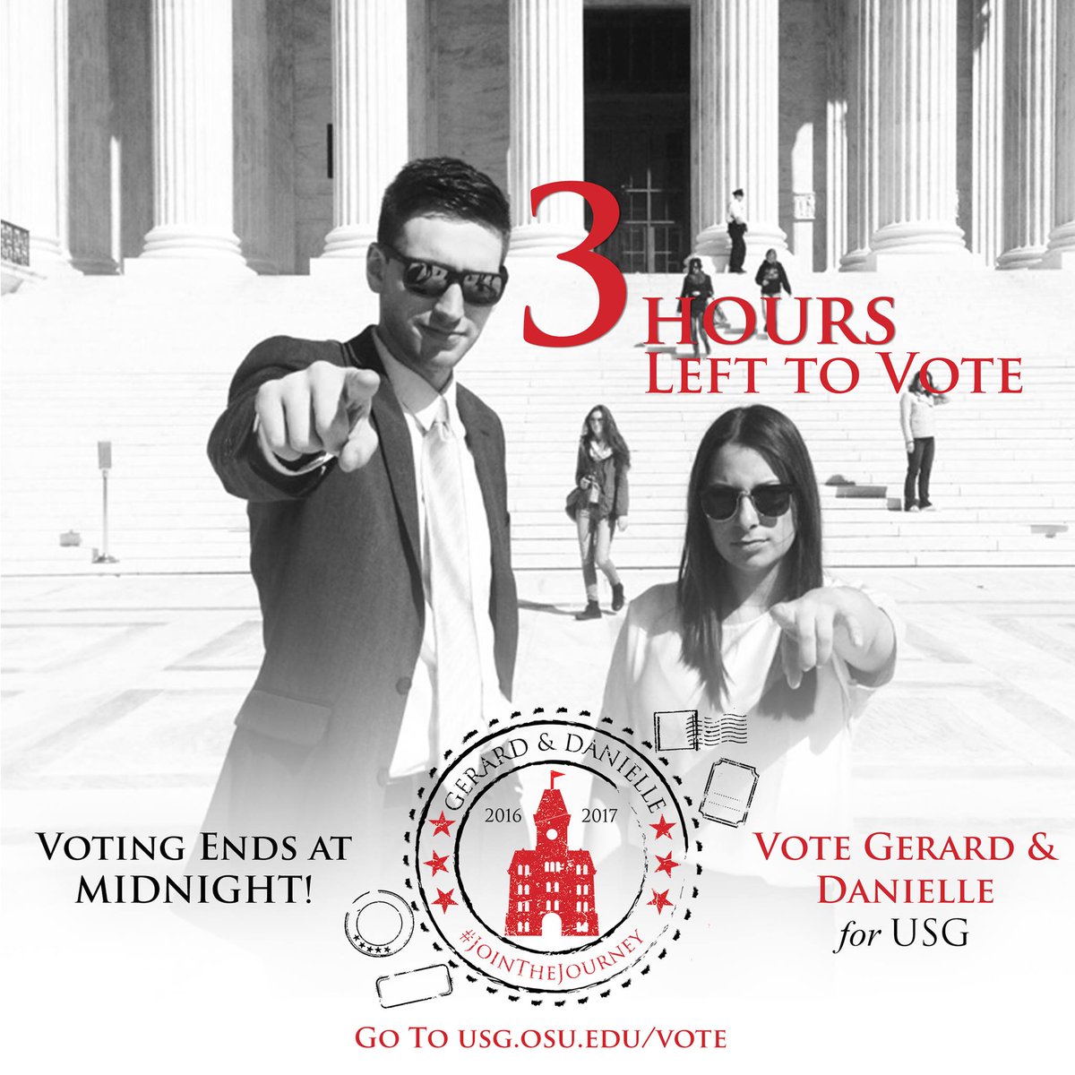 voteGDosu's tweet photo. THREE MORE HOURS! GO VOTE! https://t.co/lgZmgRe7jr https://t.co/PzRkEPzE4K