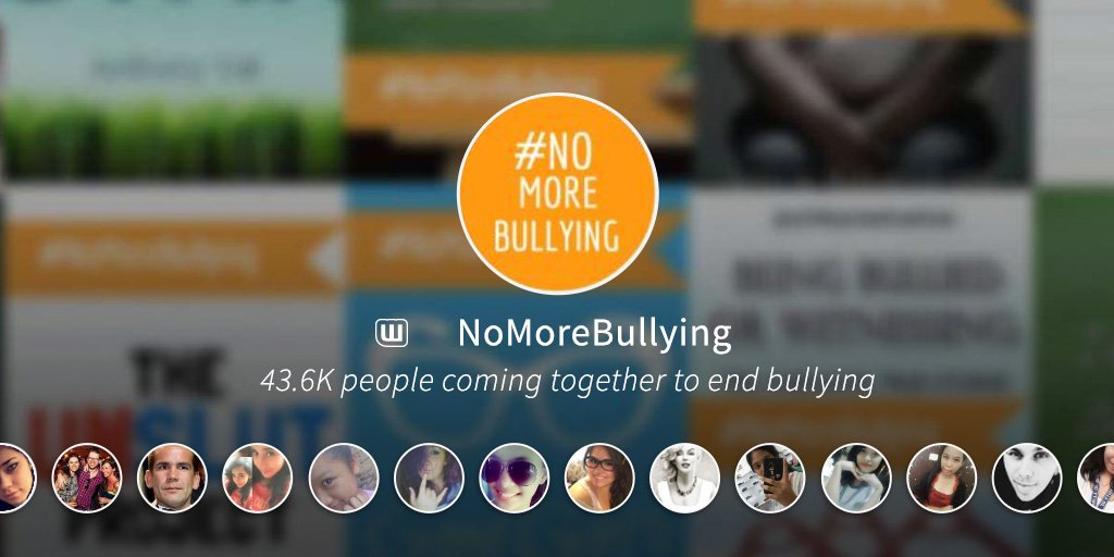 wattpad's tweet image. 90% of teens who have seen social-media bullying say they have ignored it. Be the other 10%. w.tt/1QAGgwP