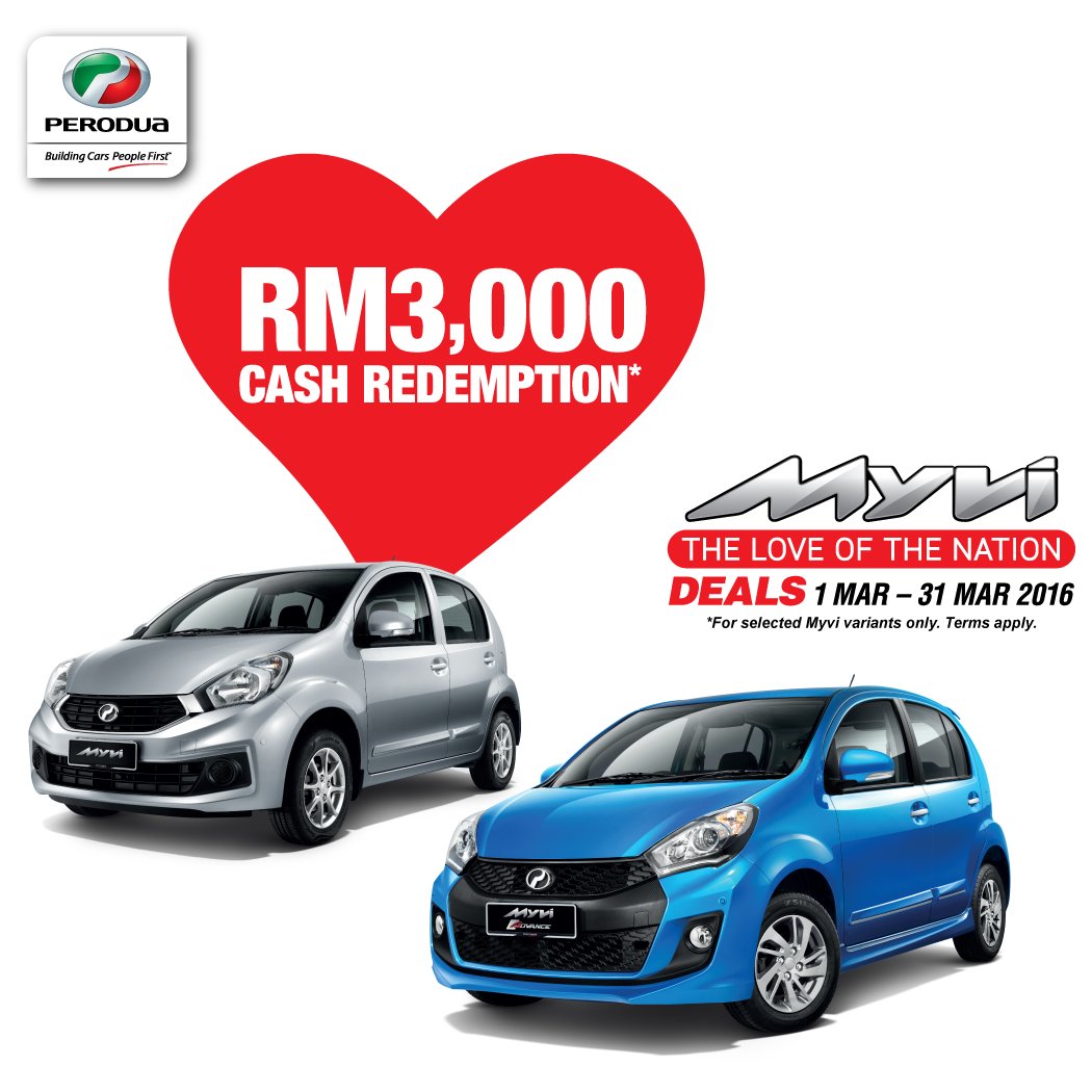 perodua's tweet photo. A big thank you for the love & support over the years. Now, get the Myvi & drive away with great savings #MyviNation https://t.co/LD0CNs0Q0Z
