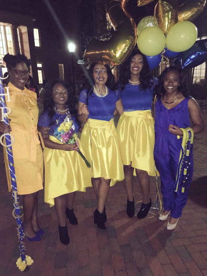 NPHC_UNC's tweet image. Congratulations to the newest members of @LambdaPsi_SGRho!! welcome to the family ladies!#neoszn #SPR16