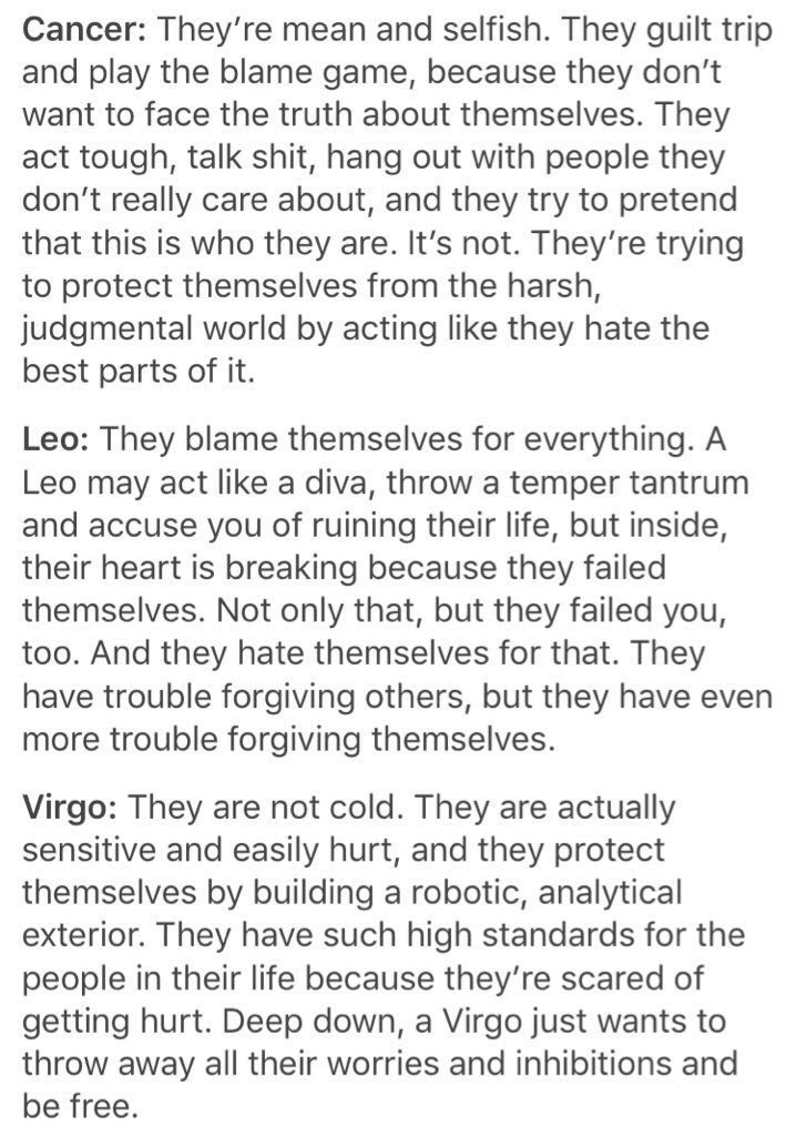 astrologyfinest's tweet photo. things you never hear about the signs https://t.co/b2FhFmRSx4