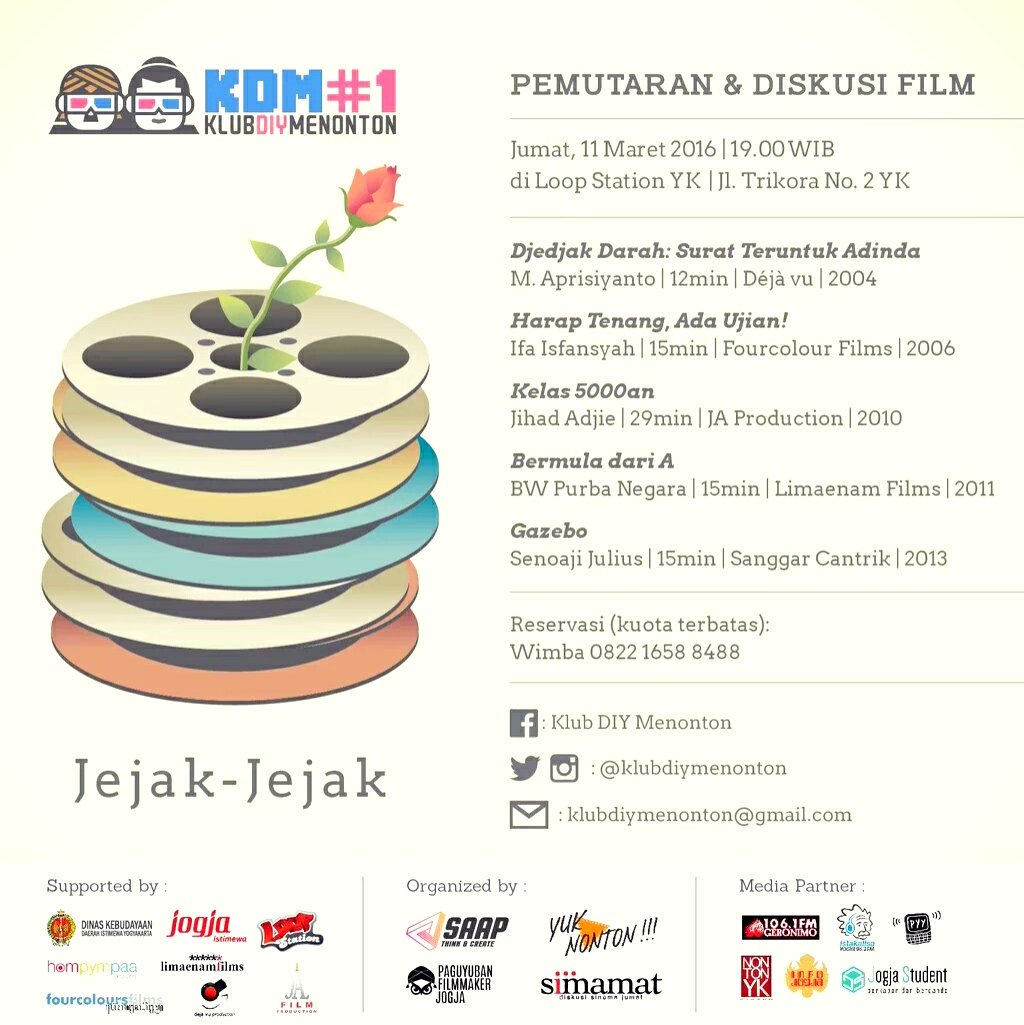 LoopStation_YK's tweet image. Yg ini jgn smp lupa loopers &quot;Pemutaran &amp;amp; Diskusi Film&quot; tentunya ya di @loopstation_yk #loopcorner4 @klubdiymenonton