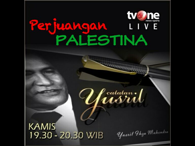 Yusril_TvOne's tweet photo. Malam ini catatan yusril @yusril_tvone membahas ttg "Perjuangan Palestina" bersama @Yusrilihza_Mhd di @tvOneNews https://t.co/QOCpGoIuIY