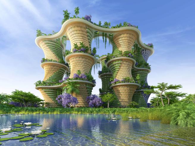 Corriere's tweet photo. India, così sarà «Hyperions» Ecco la maxi città-giardino del futuro Le immagini https://t.co/s88coP5qp4 https://t.co/KvuIjyB86C