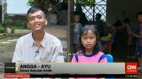 Angga, salah satu siswa berkebutuhan khusus yang memiliki semangat belajar yang tinggi.