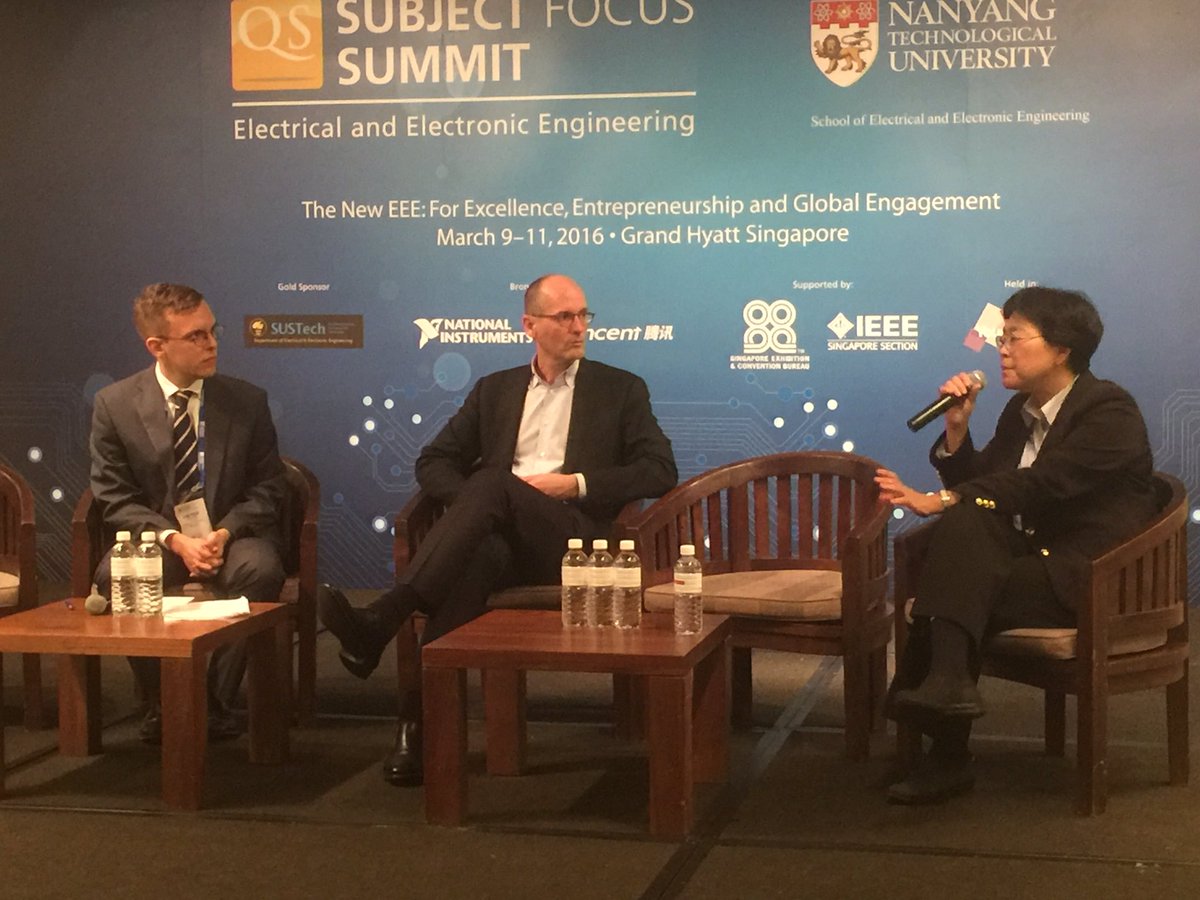 QSCorporate's tweet photo. First panel discussion with Prof McLaughlin and Prof Chang-Hasnain at #QSSubjectFocus https://t.co/K0xfvZjddL