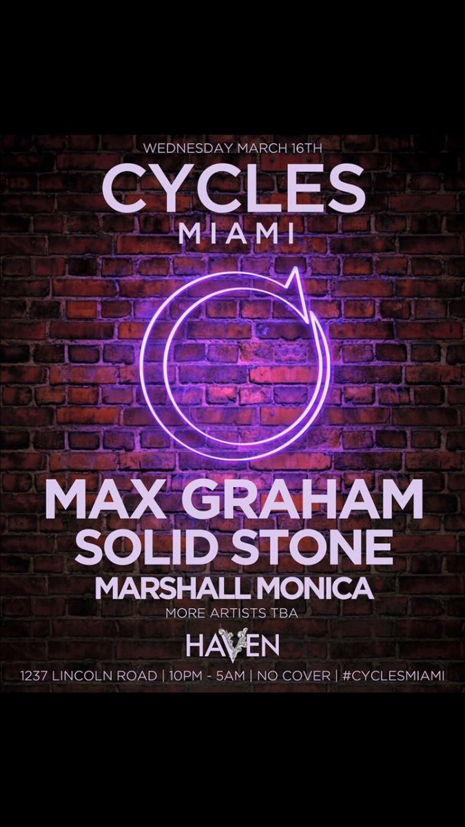 SabinaBerkowitz's tweet photo. One week. Two of my favorites. #cycles #cyclesmiami https://t.co/X5rkdBk7OE