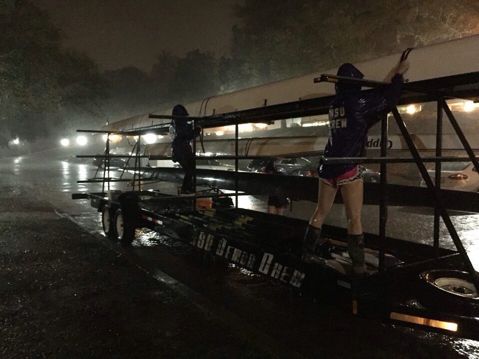 nsudemoncrew's tweet photo. The race is on! Can crew save the boats before the Cane Swallows them? @DrJBHenderson #π¦βοΈπ #SaveOurShells https://t.co/k4vusmla87