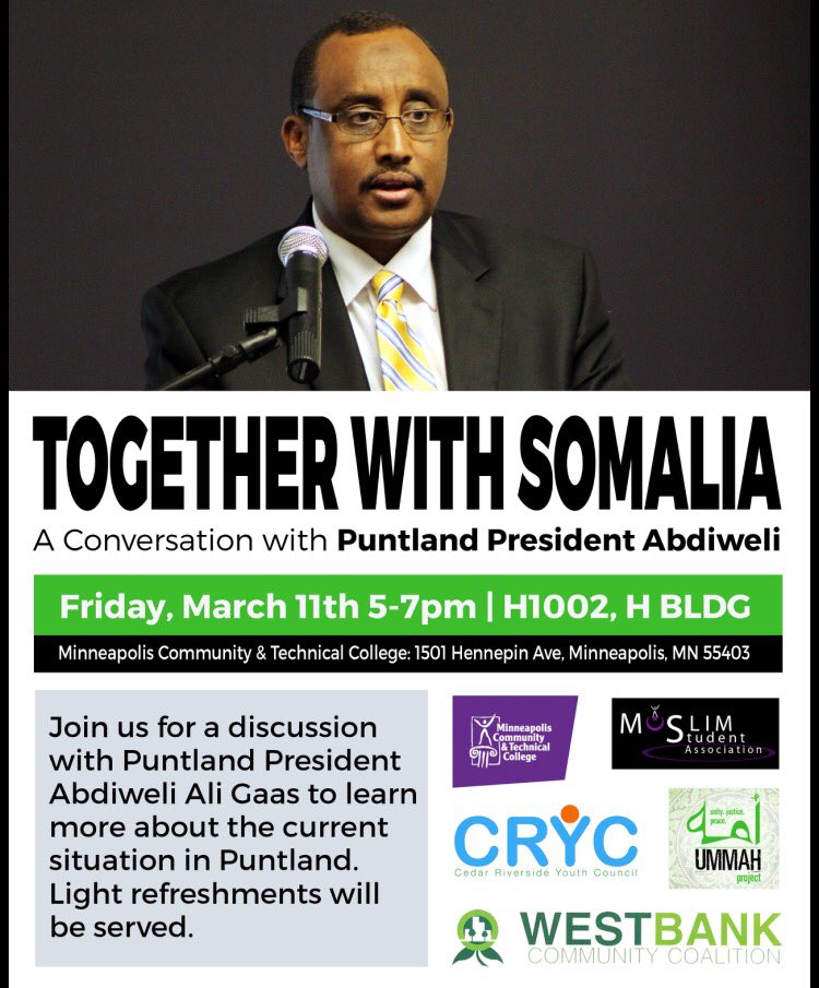 cedaryouth's tweet photo. We're proud to sponsor this Friday. A Conversation with Puntland Pres. Abdiweli Ali. 

#togetherwithsomalia https://t.co/6eXiTklREq