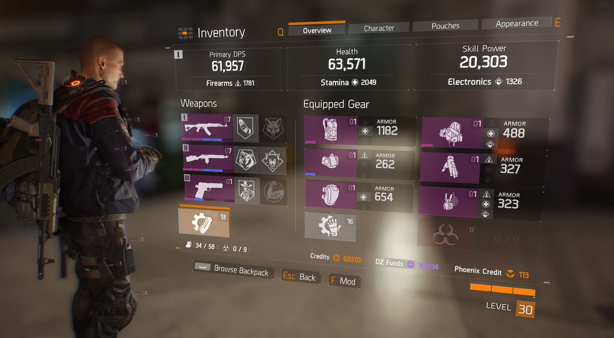 GamingWithDaOpa's tweet photo. Day 2 on #TheDivision, #DivisionGear is all purple, L30, DZ Rank 16, working on getting more DZ ranking tomorrow. https://t.co/LpXUWWNar8