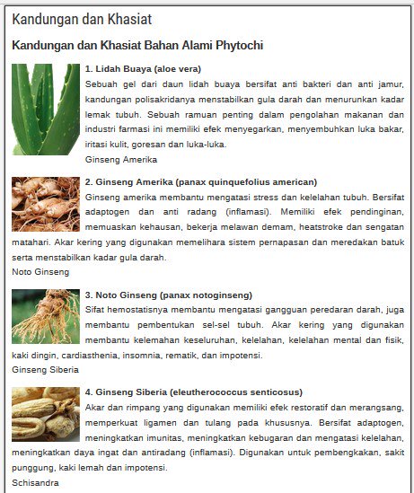 Kandungan Phytochi