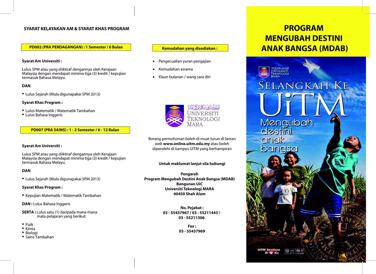 STUDENT_PRESS's tweet photo. Program Mengubah Destini Anak Bangsa #MDAB Program PRA Diploma. RT &amp; Bantu adik2 kita utk masa depan yg lebih baik! https://t.co/8iNRDBE8U0