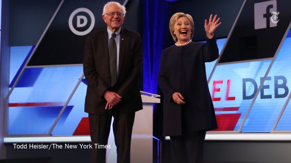 nytimes's tweet photo. Who won the Democratic debate? Bernie Sanders gets the edge https://t.co/FCF1qslyh3 https://t.co/DHHV4xTEfy