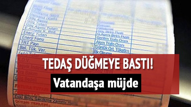 Vatandaşa müjde! TEDAŞ düğmeye bastı bit.ly/1M7ttOn