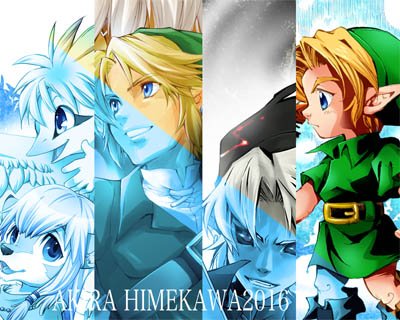 ピンク・ブルー 新品 ゼルダの伝説 姫川明原画展 公式図録 リンク 時の