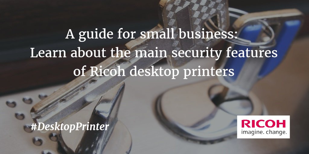 RicohUK's tweet image. Check out our concise guide to the security features of Ricoh #desktopprinters rk0.eu/1TNTAlH #SME #SMB