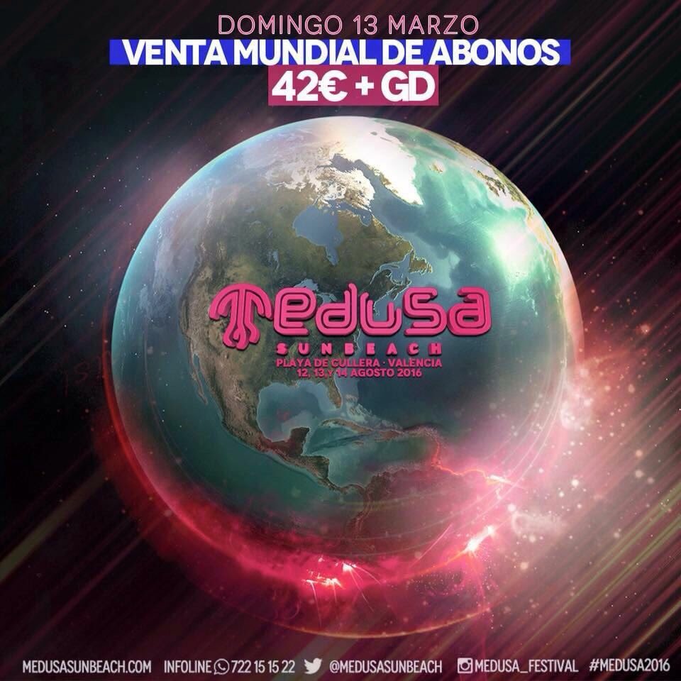 Este domingo MEDUSA comienza con la venta mundial !  <a href="/medusasunbeach/">Medusa Festival</a> #medusasunbeach