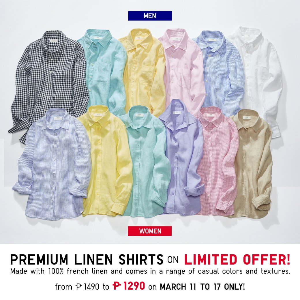 Uniqlo Philippines Premium Linen Shirts On Limited Offer M T Co Nk7la373ko W T Co Wvmfh6egjo T Co Seintbb4gs