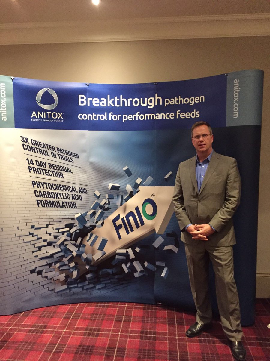 SDMmarketing's tweet photo. Dr Rick Phillips, Anitox President & CEO, ready for Turkey Science Production Conference #Finio #poultry #Anitox https://t.co/7YJXsqFVBd