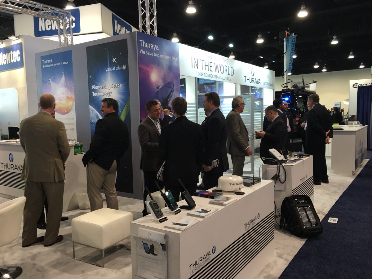 ThurayaTelecom's tweet photo. #Satellite2016, Day 3: We had a lot of visitors! Thank you all for dropping by #SATShow #SATShow2016 @SATELLITEDC https://t.co/zwJTFhwDVn