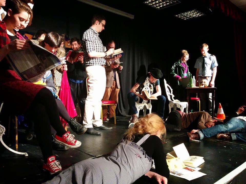 ImprovMarathon's tweet photo. Librarian @_JesseMeadows_ ran a very popular library! #bristolimprovmarathon #librarycardsforall https://t.co/wU24N6ey6A