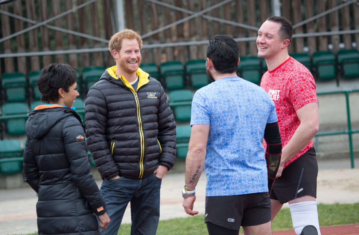 WeAreInvictus's tweet photo. What better way to prepare for @sportrelief than by being put through your paces by Prince Harry &amp;@damekellyholmes? https://t.co/dWk7WMHVCE