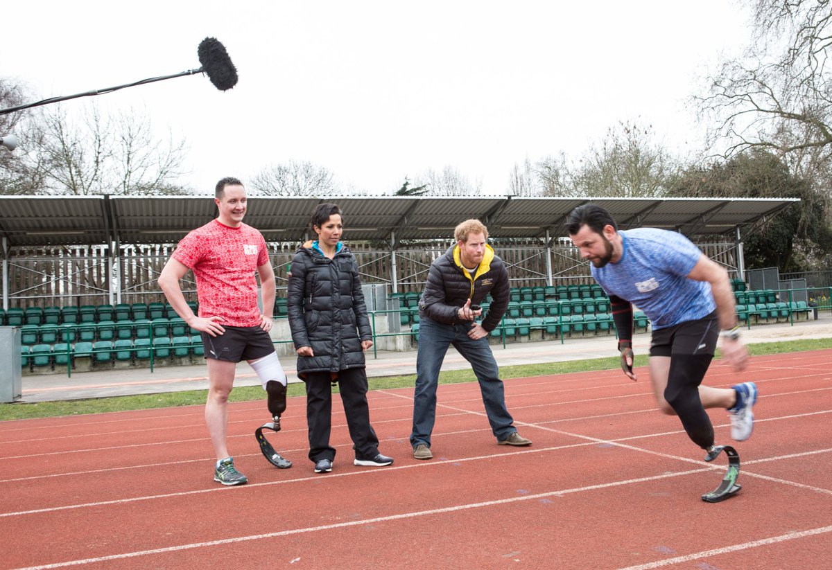 WeAreInvictus's tweet photo. What better way to prepare for @sportrelief than by being put through your paces by Prince Harry &amp;@damekellyholmes? https://t.co/dWk7WMHVCE