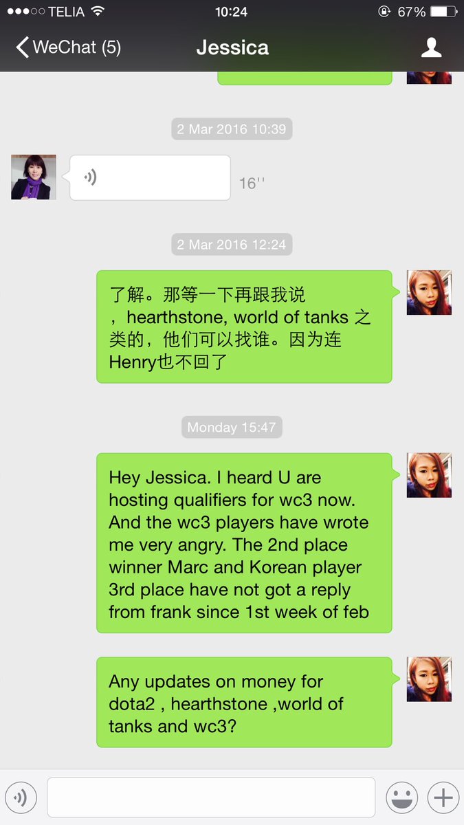 kellymilkies's tweet photo. @DotaDeMoN supposed to get by March . Last reply 2nd March #WCA2015 https://t.co/FIy3vBL9Sx