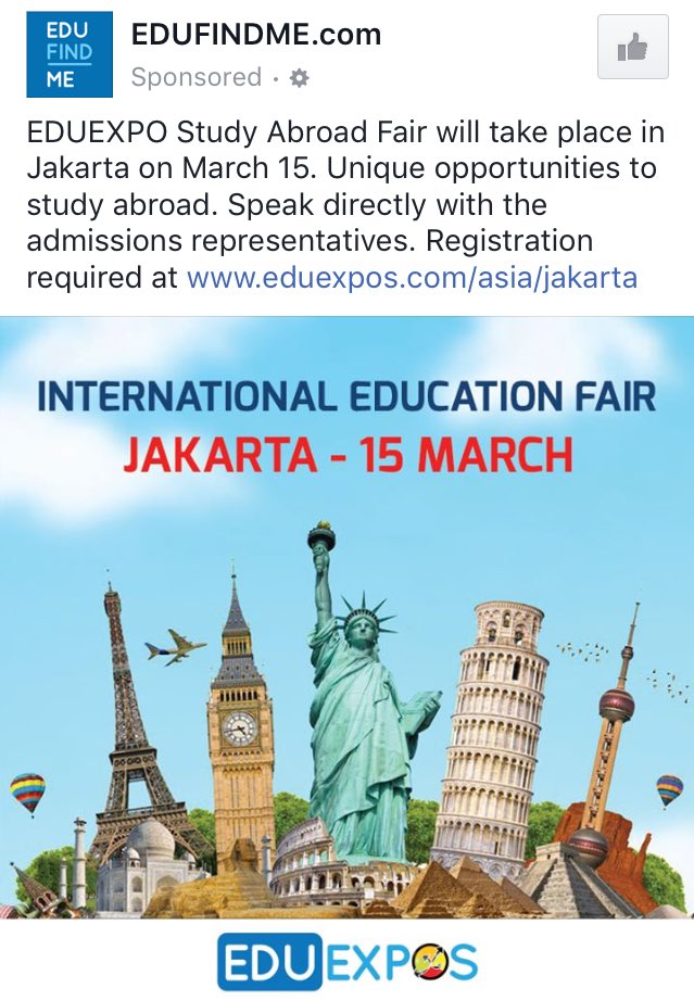 Study abroad fair in Jakarta on March 15. More info ->
eduexpos.com/asia/jakarta
#unklabINFO