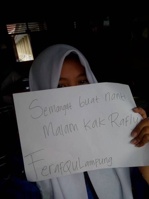 Halohaa semangat untuk nanti malam sayangg <a href="/DA3_Rafly/">Muh.Rafly Heriawan</a> :D RAFLY KONSER RESULT DA3