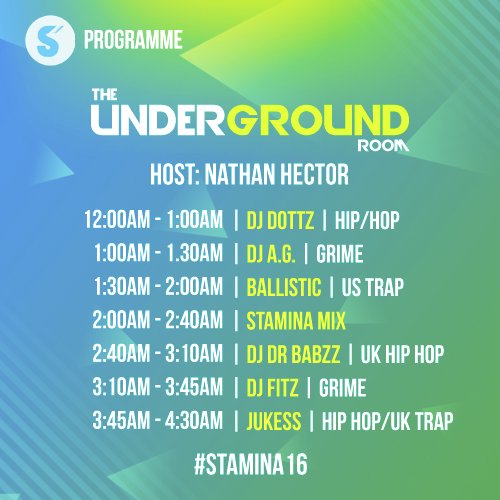 StaminaParties's tweet photo. The Underground 😅🎵😯

https://t.co/AzKfNCxsql 

#Stamina16 https://t.co/NWoxMOc2cr