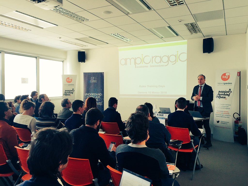 Rulex_AI's tweet photo. Official presentation Of #ampioraggio @Rulex_Analytics @TalentGardenit @giuseppe73 #rulextrainingdays https://t.co/XPHd5QPbX0