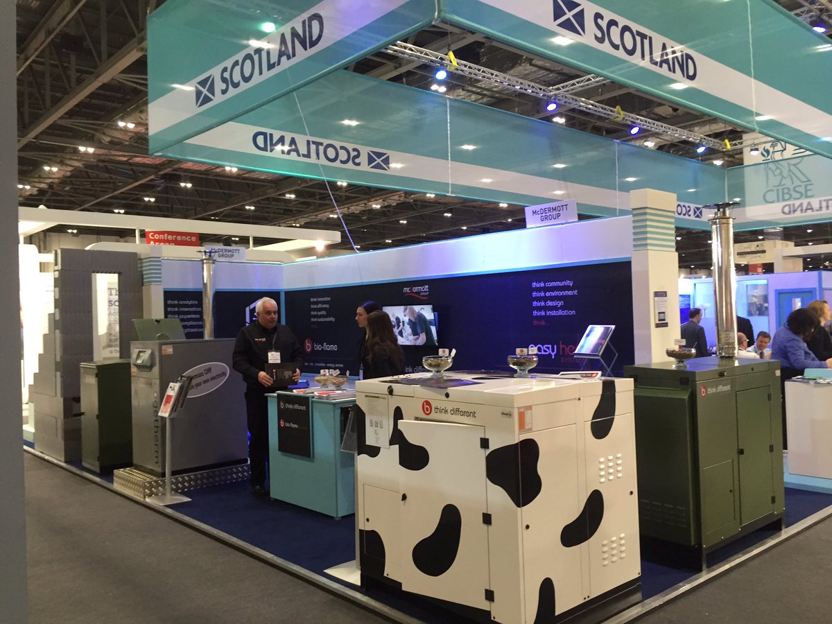 Some great #WES #biomass products on the Scottish Pavillion stand @Ecobuild_Now . #innovation #woodpellets