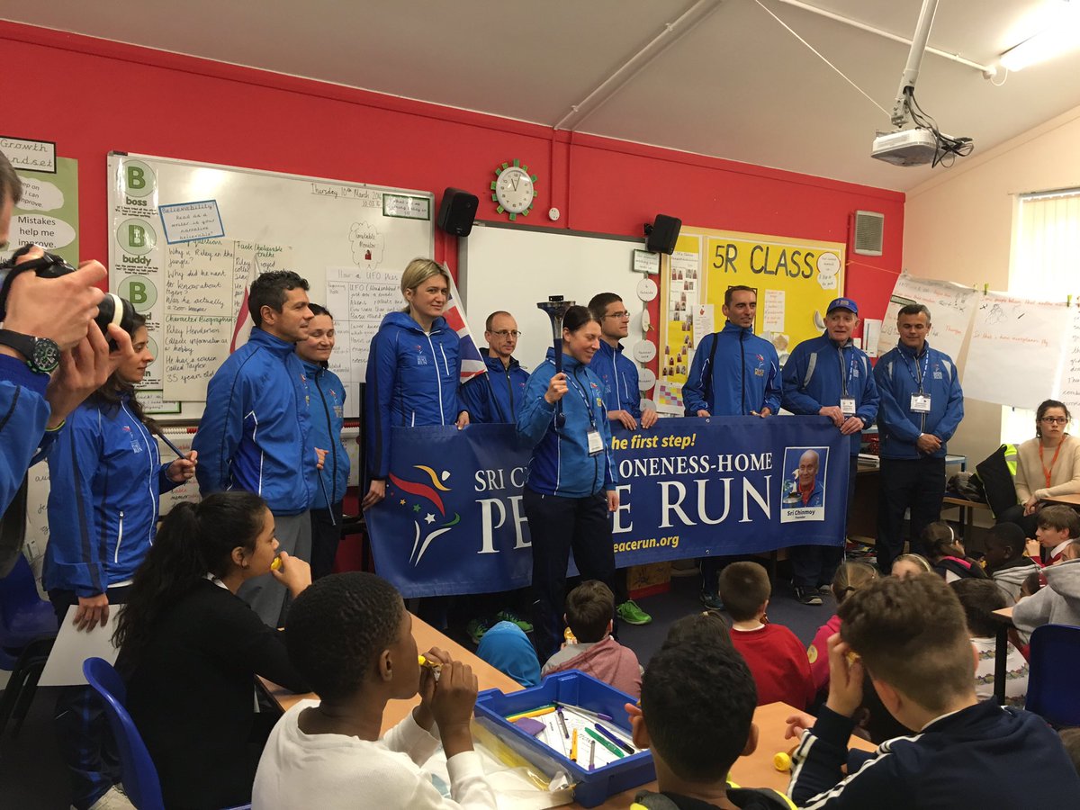 The Peace Run stopped off at school today to talk about their message. They are an inspiration to us all.