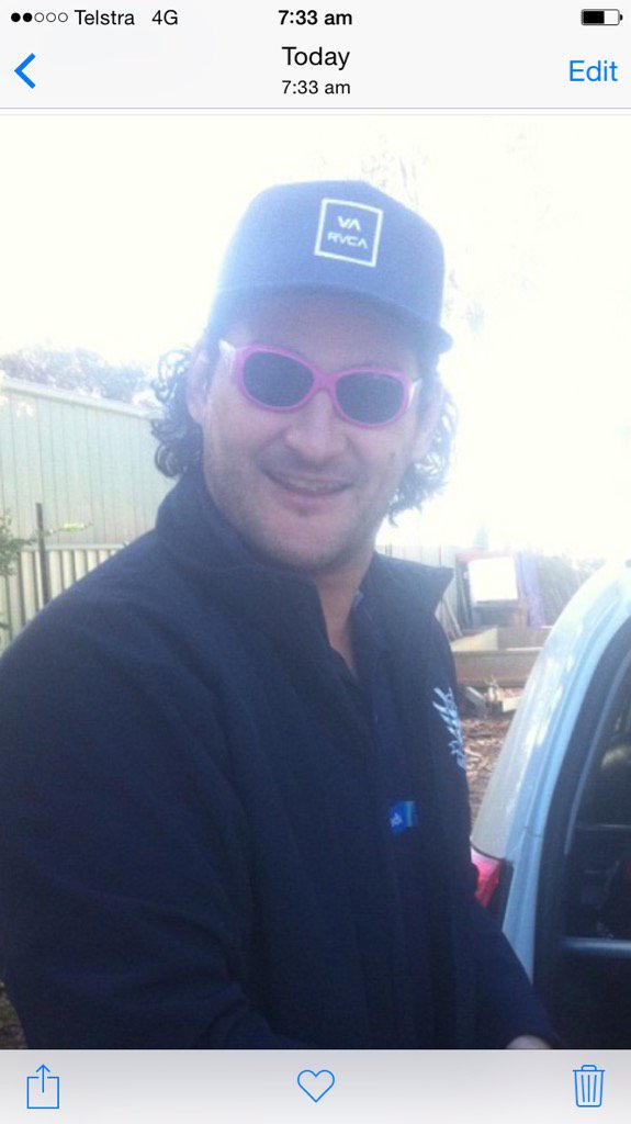 CraigEdnie's tweet photo. Surely he gets home @ImACelebrityAU #CelebBrendan sweet sunnies https://t.co/JVE47MOmw8