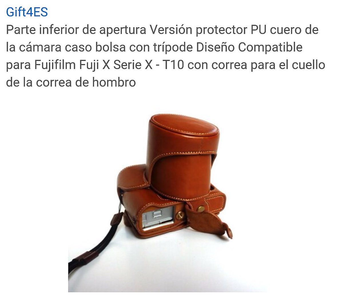 enfermeraviaje's tweet image. Necesito consejo+ayuda busco esta funda/soporte para fujifilmX-t10 en negro,pero con apertura.donde encontrarla?