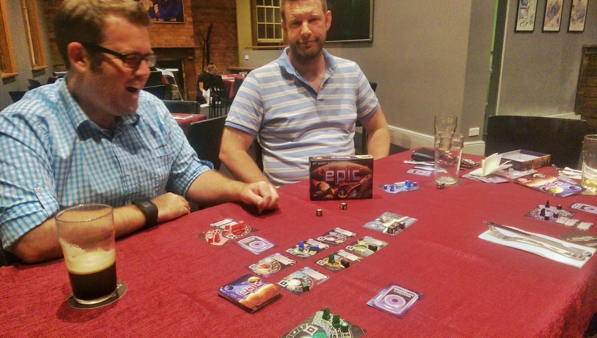 DiceMenCometh's tweet photo. #TinyEpicGalaxies by @Gamelyn_Games is creating some #Perturbation in our local pub tonight #FlyRocketFly #Cultured https://t.co/lPOOISY8fn