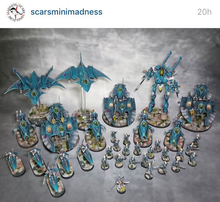 StudioRebelScum's tweet photo. #Warhammer #40k #Eldar #Wraithknight #JetBikes #Wraithfighter #CrimsonHunter #Falcon #FirePrism #Warmongers https://t.co/u0oPJPRjNy