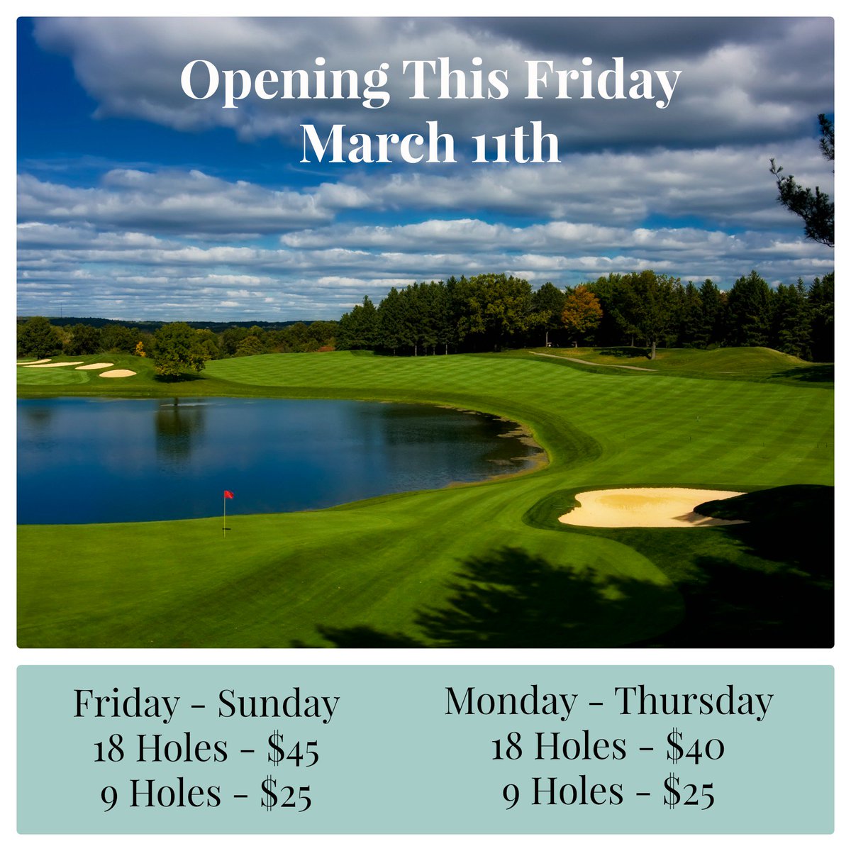 It's the best time of the year! <a href="/SH_Golf/">Shepherd's Hollow GC</a> opens for the season tomorrow! Book your tee times: bit.ly/19hyG8Y