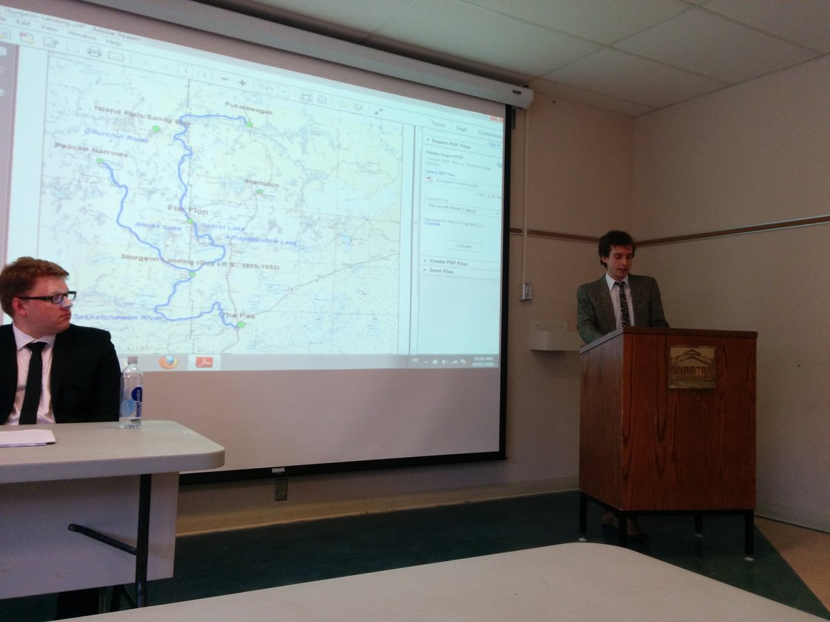 BenetGladwin's tweet photo. #uottawa History student Bruce McKenna presents a seminar on residential schools in Canada at #uogh16 https://t.co/ycO3vWbv3B