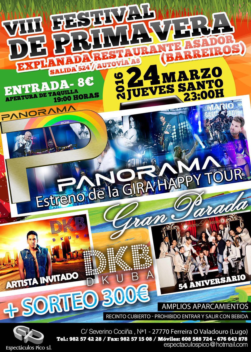 Ya se empiezan a confirmar las primeras fechas.
¡PANORAMA · HAPPY TOUR!